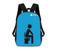 sinyumoney Sac À Dos Scolaire IPoop Funny Bathroom Sac À Dos Scolaire Enfant Imprimé En 3D, Sac De Voyage Tendance, Sac D'école Garçon 17inch