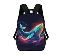 sinyumoney Sac À Dos Scolaire Iridescent Cosmic Whale Sac À Dos Scolaire Enfant Imprimé En 3D, Sac De Voyage Tendance, Sac D'école Garçon 17inch
