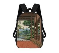sinyumoney Sac À Dos Scolaire Japanese Calm Place Sac À Livres Pour Garçons Et Filles, Sac D'école, Sac Pour Étudiants, Sac De Voyage D'affaires, Sac De Travail 17inch
