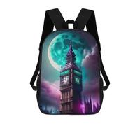 sinyumoney Sac À Dos Scolaire London Nights Big Ben's Glow Sac À Dos Scolaire Enfant Imprimé En 3D, Sac De Voyage Tendance, Sac D'école Garçon 17inch