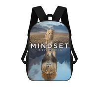 sinyumoney Sac À Dos Scolaire Mindset Makes The Difference Sac À Dos Scolaire Enfant Imprimé En 3D, Sac De Voyage Tendance, Sac D'école Garçon 17inch