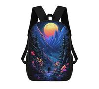 sinyumoney Sac À Dos Scolaire Moon Light Forest Sac À Livres Pour Garçons Et Filles Sac D'école Sac Pour L'université Sac De Voyage D'affaires Sac De Travail 17inch