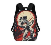 sinyumoney Sac À Dos Scolaire Music Astronaut Sac À Livres Pour Garçons Et Filles Sac D'école Sac Pour L'université Sac De Voyage D'affaires Sac De Travail 17inch