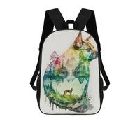 sinyumoney Sac À Dos Scolaire Nature Shaped Dog Art Sac À Livres Pour Garçons Et Filles Sac D'école Sac Pour L'université Sac De Voyage D'affaires Sac De Travail 17inch