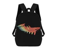 sinyumoney Sac À Dos Scolaire Orca Whale Retro Vintage Sac À Dos Scolaire Enfant Imprimé En 3D, Sac De Voyage Tendance, Sac D'école Garçon 17inch