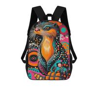 sinyumoney Sac À Dos Scolaire Otter in Art Otter - Playful Pop Art Sac À Dos Scolaire Enfant Imprimé En 3D, Sac De Voyage Tendance, Sac D'école Garçon 17inch