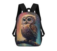 sinyumoney Sac À Dos Scolaire Owl Illusion Sac À Dos Scolaire Enfant Imprimé En 3D, Sac De Voyage Tendance, Sac D'école Garçon 17inch