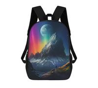 sinyumoney Sac À Dos Scolaire Pour Enfants A Man Standing On Mountain Sac À Dos Décontracté Pour Les Voyages, Imprimé En 3D, Pour Garçons Et Filles, Grande Capacité 17inch