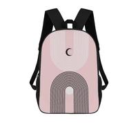 sinyumoney Sac À Dos Scolaire Pour Enfants Abstract And Geometric 11 Sac À Dos Décontracté Pour Les Voyages, Imprimé En 3D, Pour Garçons Et Filles, Grande Capacité 17inch