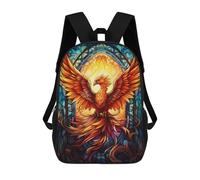 sinyumoney Sac À Dos Scolaire Pour Enfants Abstract Colorful Phoenixx Sac À Dos Décontracté Pour Les Voyages, Imprimé En 3D, Pour Garçons Et Filles, Grande Capacité 17inch