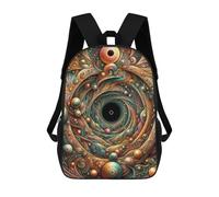 sinyumoney Sac À Dos Scolaire Pour Enfants Abstract Swirling Pattern Sac À Dos Scolaire Pour Enfants, Style Décontracté Et Tendance, Imprimé En 3D, Amusant Et Original 17inch