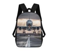 sinyumoney Sac À Dos Scolaire Pour Enfants Airliner Take Off Sac À Dos Scolaire Pour Enfants, Style Décontracté Et Tendance, Imprimé En 3D, Amusant Et Original 17inch