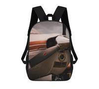 sinyumoney Sac À Dos Scolaire Pour Enfants Airplane Motor Propeller Sac À Dos Scolaire Tendance Sac À Dos De Voyage Unisexe Tendance Sac À Dos 3D Cool 17inch