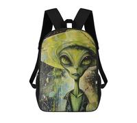 sinyumoney Sac À Dos Scolaire Pour Enfants Alien Art VI Sac À Dos Décontracté Pour Les Voyages, Imprimé En 3D, Pour Garçons Et Filles, Grande Capacité 17inch