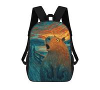 sinyumoney Sac À Dos Scolaire Pour Enfants Amazon Sunset Capybara Sac À Dos Scolaire Tendance Sac À Dos De Voyage Unisexe Tendance Sac À Dos 3D Cool 17inch