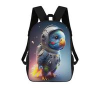 sinyumoney Sac À Dos Scolaire Pour Enfants Astronaut Space Parrot Sac À Dos Scolaire Pour Enfants, Style Décontracté Et Tendance, Imprimé En 3D, Amusant Et Original 17inch