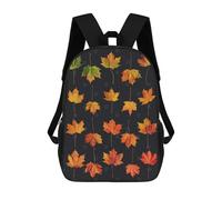 sinyumoney Sac À Dos Scolaire Pour Enfants Autumn Fall Leaves Sac À Dos Décontracté Pour Les Voyages, Imprimé En 3D, Pour Garçons Et Filles, Grande Capacité 17inch