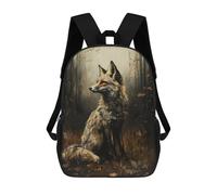 sinyumoney Sac À Dos Scolaire Pour Enfants Autumn Fox in Forest-5 Sac À Dos Scolaire Tendance Sac À Dos De Voyage Unisexe Tendance Sac À Dos 3D Cool 17inch
