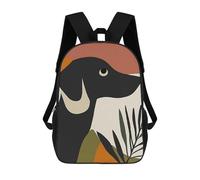 sinyumoney Sac À Dos Scolaire Pour Enfants Black Dog Minimalist Art Sac À Dos Décontracté Pour Les Voyages, Imprimé En 3D, Pour Garçons Et Filles, Grande Capacité 17inch