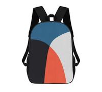 sinyumoney Sac À Dos Scolaire Pour Enfants Blue And Red Art 2 Sac À Dos Décontracté Pour Les Voyages, Imprimé En 3D, Pour Garçons Et Filles, Grande Capacité 17inch