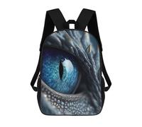 sinyumoney Sac À Dos Scolaire Pour Enfants Blue Dragon Eye Artwork Sac À Dos Scolaire Pour Enfants, Style Décontracté Et Tendance, Imprimé En 3D, Amusant Et Original 17inch
