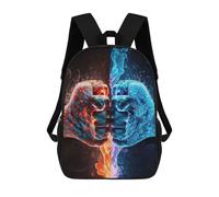 sinyumoney Sac À Dos Scolaire Pour Enfants Boxing Gloves Sac À Dos Décontracté Pour Les Voyages, Imprimé En 3D, Pour Garçons Et Filles, Grande Capacité 17inch