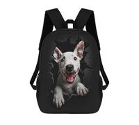 sinyumoney Sac À Dos Scolaire Pour Enfants Bull Terrier Sac À Dos Scolaire Pour Enfants, Style Décontracté Et Tendance, Imprimé En 3D, Amusant Et Original 17inch