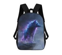 sinyumoney Sac À Dos Scolaire Pour Enfants Celestial Wolf on Mountain Peak Sac À Dos Tendance Pour Adolescents, Sac À Dos Décontracté Pour Garçons Et Filles, Sac D'école Imprimé En 3D 17inch