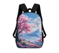 sinyumoney Sac À Dos Scolaire Pour Enfants Cherry Blossom Tree Lofi Sac À Dos Tendance Pour Adolescents, Sac À Dos Décontracté Pour Garçons Et Filles, Sac D'école Imprimé En 3D 17inch