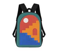 sinyumoney Sac À Dos Scolaire Pour Enfants Classical Architecture III Sac À Dos Décontracté Pour Les Voyages, Imprimé En 3D, Pour Garçons Et Filles, Grande Capacité 17inch