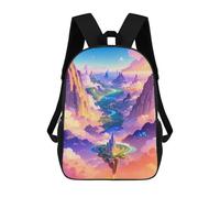 sinyumoney Sac À Dos Scolaire Pour Enfants Cloud-Piercing Sky Cityscape Sac À Dos Scolaire Tendance Sac À Dos De Voyage Unisexe Tendance Sac À Dos 3D Cool 17inch