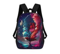 sinyumoney Sac À Dos Scolaire Pour Enfants Colorful Abstract Tree Landscape Sac À Dos Scolaire Pour Enfants, Style Décontracté Et Tendance, Imprimé En 3D, Amusant Et Original 17inch