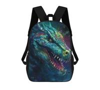 sinyumoney Sac À Dos Scolaire Pour Enfants Colorful Dragon Head Artwork Sac À Dos Scolaire Tendance Sac À Dos De Voyage Unisexe Tendance Sac À Dos 3D Cool 17inch