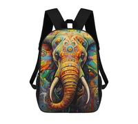 sinyumoney Sac À Dos Scolaire Pour Enfants Colorful Elephant Artwork-27 Sac À Dos Scolaire Tendance Sac À Dos De Voyage Unisexe Tendance Sac À Dos 3D Cool 17inch