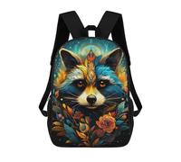 sinyumoney Sac À Dos Scolaire Pour Enfants Colorful Fox Portrait -13 Sac À Dos Scolaire Tendance Sac À Dos De Voyage Unisexe Tendance Sac À Dos 3D Cool 17inch