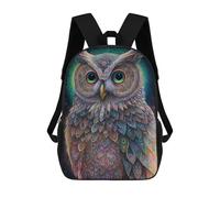 sinyumoney Sac À Dos Scolaire Pour Enfants Colorful Mandala Owl Artwork Sac À Dos Scolaire Tendance Sac À Dos De Voyage Unisexe Tendance Sac À Dos 3D Cool 17inch
