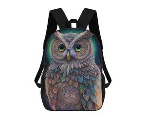 sinyumoney Sac À Dos Scolaire Pour Enfants Colorful Mandala Owl Artwork Sac À Dos Scolaire Tendance Sac À Dos De Voyage Unisexe Tendance Sac À Dos 3D Cool 17inch