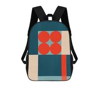 sinyumoney Sac À Dos Scolaire Pour Enfants Colorful Minimalism 12 Sac À Dos Décontracté Pour Les Voyages, Imprimé En 3D, Pour Garçons Et Filles, Grande Capacité 17inch