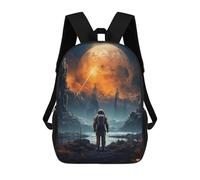 sinyumoney Sac À Dos Scolaire Pour Enfants Consmonaut in New Planet Sac À Dos Tendance Pour Adolescents, Sac À Dos Décontracté Pour Garçons Et Filles, Sac D'école Imprimé En 3D 17inch