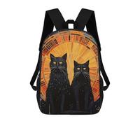sinyumoney Sac À Dos Scolaire Pour Enfants Cosmic Cats Sac À Dos Décontracté Pour Les Voyages, Imprimé En 3D, Pour Garçons Et Filles, Grande Capacité 17inch