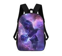 sinyumoney Sac À Dos Scolaire Pour Enfants Cosmic Eagle Soaring Through Nebula Sac À Dos Scolaire Pour Enfants, Style Décontracté Et Tendance, Imprimé En 3D, Amusant Et Original 17inch