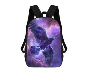 sinyumoney Sac À Dos Scolaire Pour Enfants Cosmic Eagle Soaring Through Nebula Sac À Dos Scolaire Pour Enfants, Style Décontracté Et Tendance, Imprimé En 3D, Amusant Et Original 17inch