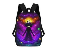 sinyumoney Sac À Dos Scolaire Pour Enfants Cosmic Entity in A Colorful Universe Sac À Dos Décontracté Pour Les Voyages, Imprimé En 3D, Pour Garçons Et Filles, Grande Capacité 17inch