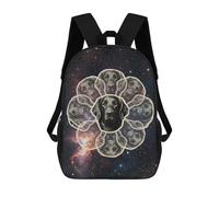sinyumoney Sac À Dos Scolaire Pour Enfants Cosmic Flat-coated Retriever Sac À Dos Scolaire Pour Enfants, Style Décontracté Et Tendance, Imprimé En 3D, Amusant Et Original 17inch