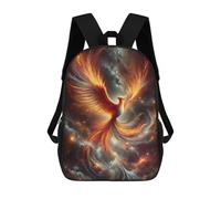 sinyumoney Sac À Dos Scolaire Pour Enfants Cosmic Phoenix Sac À Dos Scolaire Pour Enfants, Style Décontracté Et Tendance, Imprimé En 3D, Amusant Et Original 17inch