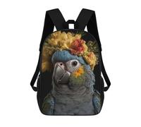 sinyumoney Sac À Dos Scolaire Pour Enfants Cute Baby Fluffy Parrot Sac À Dos Décontracté Pour Les Voyages, Imprimé En 3D, Pour Garçons Et Filles, Grande Capacité 17inch