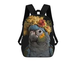 sinyumoney Sac À Dos Scolaire Pour Enfants Cute Baby Fluffy Parrot Sac À Dos Décontracté Pour Les Voyages, Imprimé En 3D, Pour Garçons Et Filles, Grande Capacité 17inch