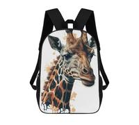 sinyumoney Sac À Dos Scolaire Pour Enfants Cute Giraffe Face Painting Sac À Dos Scolaire Pour Enfants, Style Décontracté Et Tendance, Imprimé En 3D, Amusant Et Original 17inch