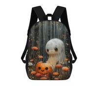 sinyumoney Sac À Dos Scolaire Pour Enfants Cute Pumpkin Ghost Sac À Dos Tendance Pour Adolescents, Sac À Dos Décontracté Pour Garçons Et Filles, Sac D'école Imprimé En 3D 17inch