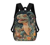 sinyumoney Sac À Dos Scolaire Pour Enfants Dinosaur in Bloom Sac À Dos Scolaire Pour Enfants, Style Décontracté Et Tendance, Imprimé En 3D, Amusant Et Original 17inch
